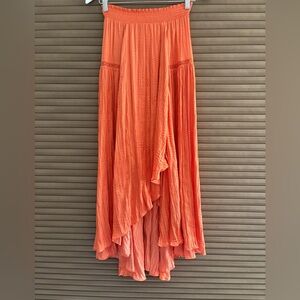 Maje Vibrant Orange A-Line Skirt